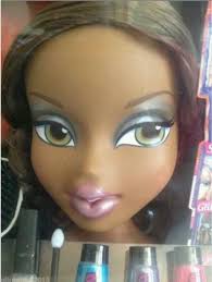 Bratz All Glammed Up Funky Fashion Makeover Styling Head Sasha Hair 10"  tall NEW