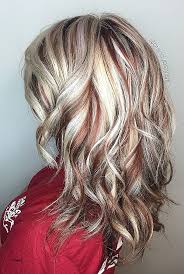 If you are looking for a really bold look then try colors like dark tulip, cherry red, neon blue or tangerine. Red Hair With Blonde Highlights And Lowlights Low Onvacations Wallpaper Image Red Blonde Hair Hair Highlights And Lowlights Red Hair With Highlights