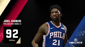 #nbalive19 | follow @easportsnbalm for all. Joel Embiid Screenshot Nba Live 19 Nbalive