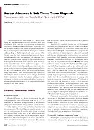 Recent Advances in Soft Tissue Tumor Diagnosis
