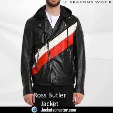 13 Reasons Why Zach Dempsey Leather Jacket With Hood Jackets Creator Leather Jacket With Hood Striped Leather Jacket Leather Jacket