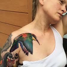 Its meaning is similar with the sparrow tattoo as well. Pride Bird Chest Tattoo