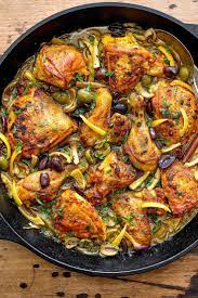 Chicken Tagine With Olives And Preserved Lemons Recipe Ingredients 5 Cloves Garlic Finely Chopped Teaspoon Saffron T Tagine Recipes Chicken Tagine Recipes