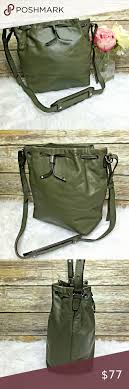 Banana Republic Olive Green Leather Crossbody Leather Crossbody Green Leather Leather