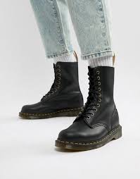 Dr Martens 1490 10 Eye Boots In Black Boots Doc Martens Boots Mens Boots Fashion