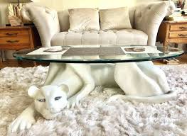 Brown and black stoneware ceramic low coffee or sofa table , circa 1970. Ultra Chic Vintage 1960 S White Panther Coffee Table W Beveled Glass Estate Highly Collectible Vintage Chic Coffee Table Vintage Glass Collection