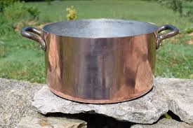 French Vintage Large And Heavy Copper Pot Chef 3mm Thick Etsy French Vintage Copper Pots Vintage Large