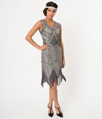 Unique Vintage 1920s Grey Beaded Sequin Juliette Fringe Flapper New Year S Eve Dress Dresses Maxi Dress Sale Fringe Flapper Dress