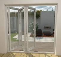 Aluminum Alloy Folding Door Custom Heavy Hurricane-Proof Glass Doors Broken  Bridge Folding Door Sliding Door Folding Door