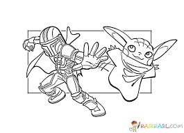 Coloring Pages Baby Yoda The Mandalorian And Baby Yoda Free In 2020 Coloring Pages Unique Coloring Pages Funny Babies