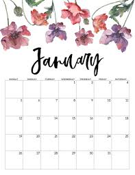 2020 Free Printable Calendar Floral Paper Trail Design Monthly Calendar Printable Free Printable Calendar Print Calendar