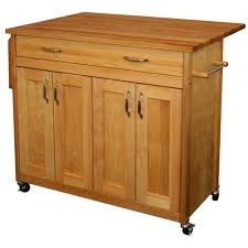 If you plan on using your kitchen island's breakfast. Catskill Craftsmen Natural Wood Kitchen Cart With Drop Leaf 51538 The Home Depot