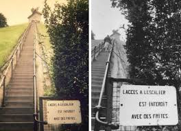 Je vous parle de comment faire la. Acces Interdit Avec Des Frites Quand La Butte Du Lion De Waterloo Presentait Une Mention Etonnante Au Pied De Ses Escaliers Photos