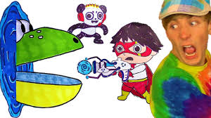 Here we go combo crew, it's showtime! Pac Man Ryan Toysreview Combo Panda Marker Coloring Challenge Ryan Coloring Cartoon Youtube