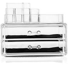 When you look at your bathroom or vanity counters (or your desk for that matter) and see everything perfectly organized, don't you feel more productive and more inspired than usual? Kp Solutions Clear Cosmetic Makeup And Jewellery Organizer Acrylic Beauty Products Storage Box Brush Holder Tower With Drawers Countertop Vanity Tools Organization Container For Bathroom 2 D Buy Online In