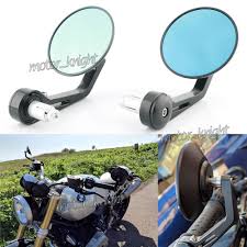 Round Motorcycle 7 8 Handle Bar End Side Mirrors For Triumph Bonneville Bobber