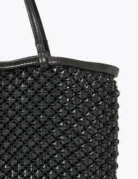 Shop our leather bags now! Leather Woven Tote Bag M S Collection M S