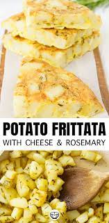 Potato Frittata With Rosemary Cheese Recipe Potato Frittata Vegetarian Recipes Healthy Tasty Vegetarian Recipes