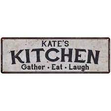 kate s kitchen rustic look chic sign home decor gift 6x18 sign g61804604 rustickitchens rustic chic decor rustic chic rustic kitchen