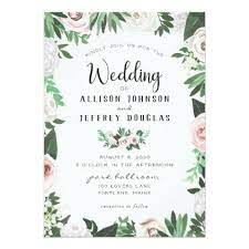 Watercolor Floral Pink White Green Wedding Card Zazzle Com Floral Bridal Shower Invitations Bridal Shower Cards Mauve Wedding Invitations