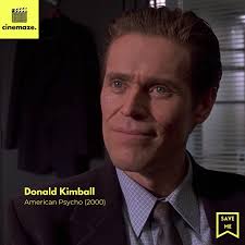 In American Psycho (2000), for his role as Detective Kimball, Willem Dafoe  acted each meeting with Patrick Bateman in 3 different ways across 3  different takes...🕵️‍♀️ , 1. He knew Bateman was the ...