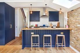 Tiles are seen by many as the perfect flooring solution for a kitchen. Which Flooring Looks Best With A Dark Blue Kitchen Houzz Uk