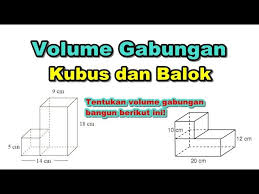 Contoh soal volume bangun ruang gabungan from gudangilmudansoal847.blogspot.com. Volume Gabungan Kubus Dan Balok Youtube
