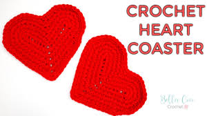 You can use any yarn weight and matching hook you have in your stash. Crochet Heart Coaster Tutorial Bella Coco Crochet Youtube