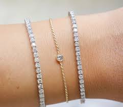 Diamond Tennis Bracelets And Thin Dainty Bezel Set Round Diamond Bracelet In 14k Yel Jewelry Bracelets Gold Sterling Silver Diamond Bracelets Diamond Bracelet