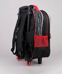 Mochila Escolar Infantil Com Rodinhas Star Wars Preta