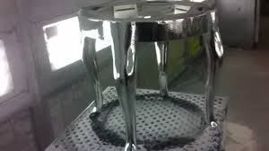 Hanging on to a piece of rusty or chipped metal furniture? Wood Table Legs In Spray Mirror Chrome Youtube