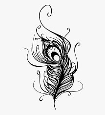 Maybe you would like to learn more about one of these? Peacock Feather Tattoo Designs Drawing Clipart Png Peacock Tattoo Black And White Transparent Png Kindpng
