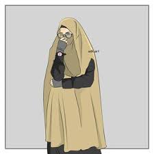 Gambar karikatur seorang perempuan cantik yang sedang menaiki sepeda dan membawa bunga di keranjang sepedanya. Pin Di Niqab