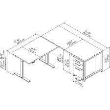 Is there a pic showing measurements? Bush Business Furniture 400 Series 72w L Shaped Desk Office Suite In Storm Gray 400s219sg