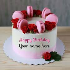 Happy Birthday Cake For Wife With Name Write Name On Birthday Cake With Roses For Wife Rose Decorated Birthday Cake With Wife Nam Birthday Cake Roses Beautiful Birthday Cakes Happy Anniversary Cakes