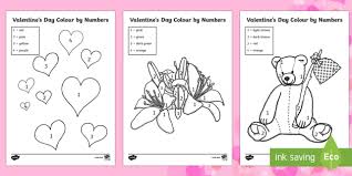 Bird valentine message kindergarten coloring page. Valentine S Day Color By Number Teacher Made