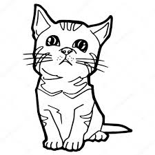 cartoon cat coloring page for kid isolated on white stock vector image by c attaphongw 88305558
