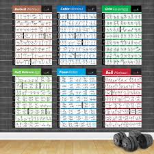 Us 2 75 50 Off Bodybuilding Gym Sport Fitness Dumbbell Poster Kettlebell Workout Exercise Training Chart Art Wall Poster Print Home Decor In