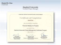 Stanford University: Financial Mastery of Projects (4)