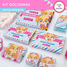 Kit Imprimible Golosinas Skye Paw Patrol Pinatas De Paw Patrol Imprimibles Gratis Cumpleanos Fiesta De La Patrulla Canina