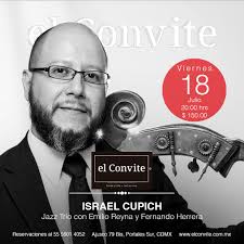 Cartelera semanal de jazz en El Convite. Reservaciones al 5556014052