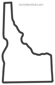Idaho Map Outline Printable State Shape Stencil Pattern Printable Patterns Cool Things To Make Map Outline