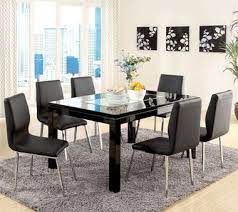Justine Black Mirror Modern Dining Table Set Black Dining Room Sets Dining Table Legs Modern Dining Room
