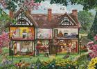 Black evenweave with classic colorworks floss (or dmc 3865, 645, 469, 841, 3733, 721, 936, 553, 729, 598). Artecy Cross Stitch Patterns Of Cottages And Houses