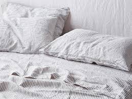 French blue striped sheet set 2 (fitted & pillow cases) view details. Fitted Sheet In Soft Grey Stripes