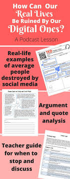 Social Media Shaming Podcast Worksheets Distance Learning Effective Teaching Social Media Essay Teacher Guides