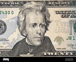 US president Andrew Jackson face