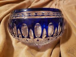 Bowl with iconic blue and white pattern from arabia. Cobalt Blue Waterford Crystal Bowl 2 09 After A 30 Off Discount 3 Thriftstorehauls