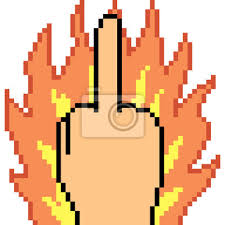 Du loisir créatif pour tous les goûts (mario, disney, minecraft, etc.) à réaliser ! Vecteur Pixel Art Main Signer Coeur Doigt Papier Peint Papiers Peints Grossier Harcelement Fou Myloview Fr