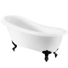 Buy bathroom lighting at screwfix.com. Bathstore Kingham Slipper Roll Top Bath With Black Feet Homebase